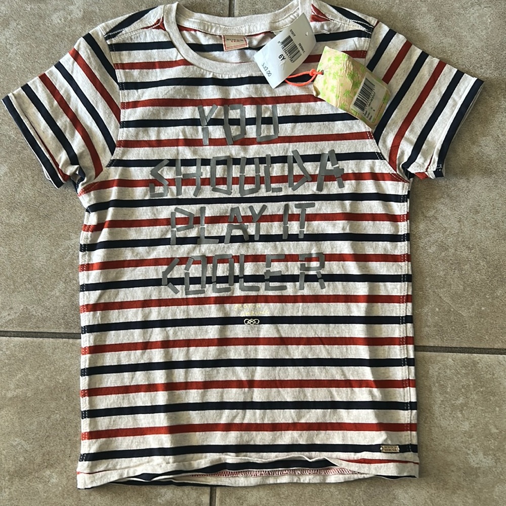 Super Tee by Scotch Shrunk Born in Amsterdam made in India 100% Cotton T-Shirt